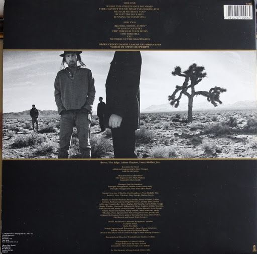 U2's The Joshua Tree album art (back cover)