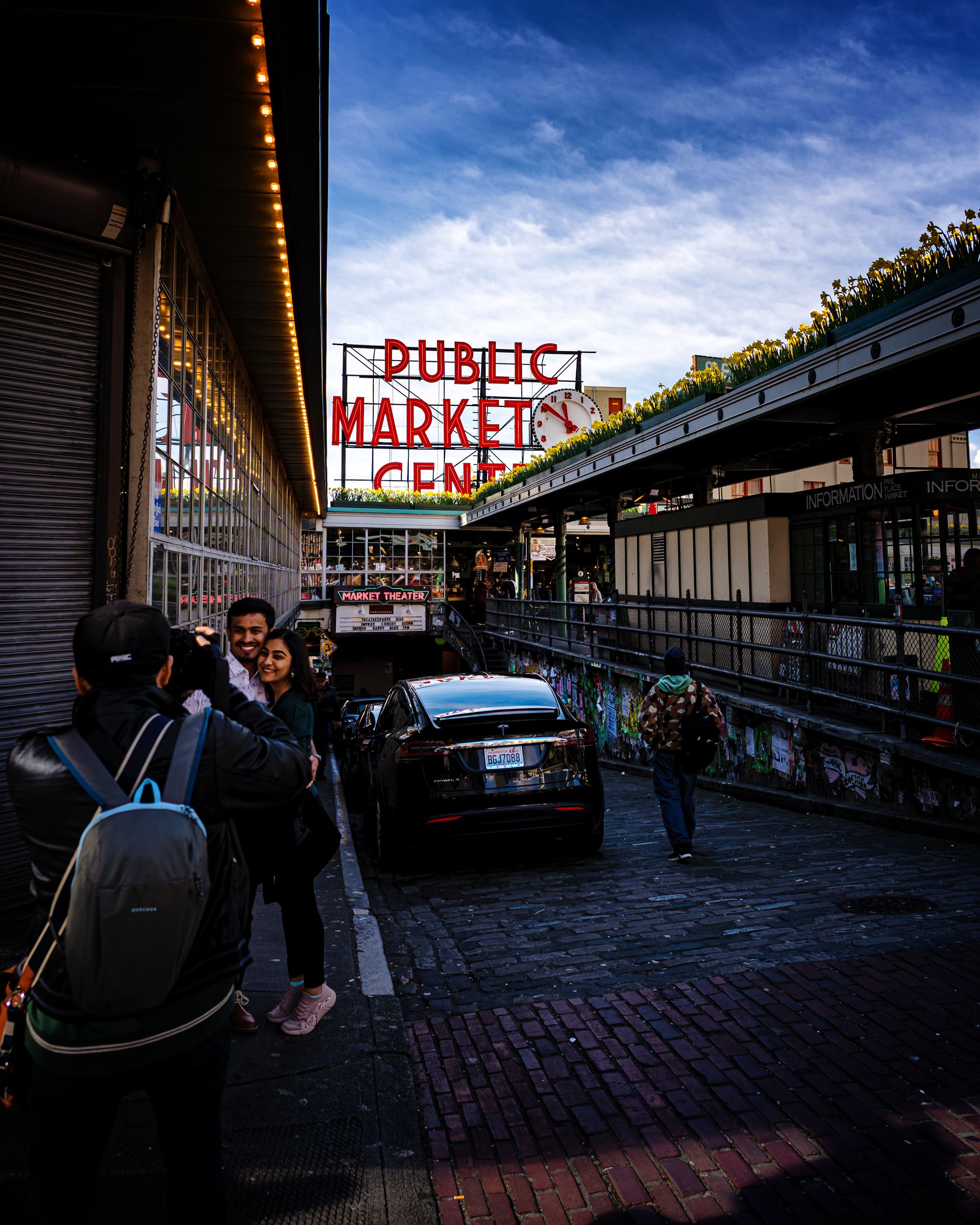 Seattle's Pike Place Market is buzzing just days before the country shuts down.